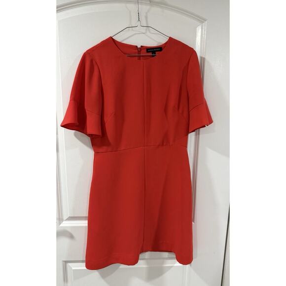Banana Republic Red Flutter Sleeve mini Dress Size 6 | Women’s Shift w/ Pockets - Picture 1 of 9